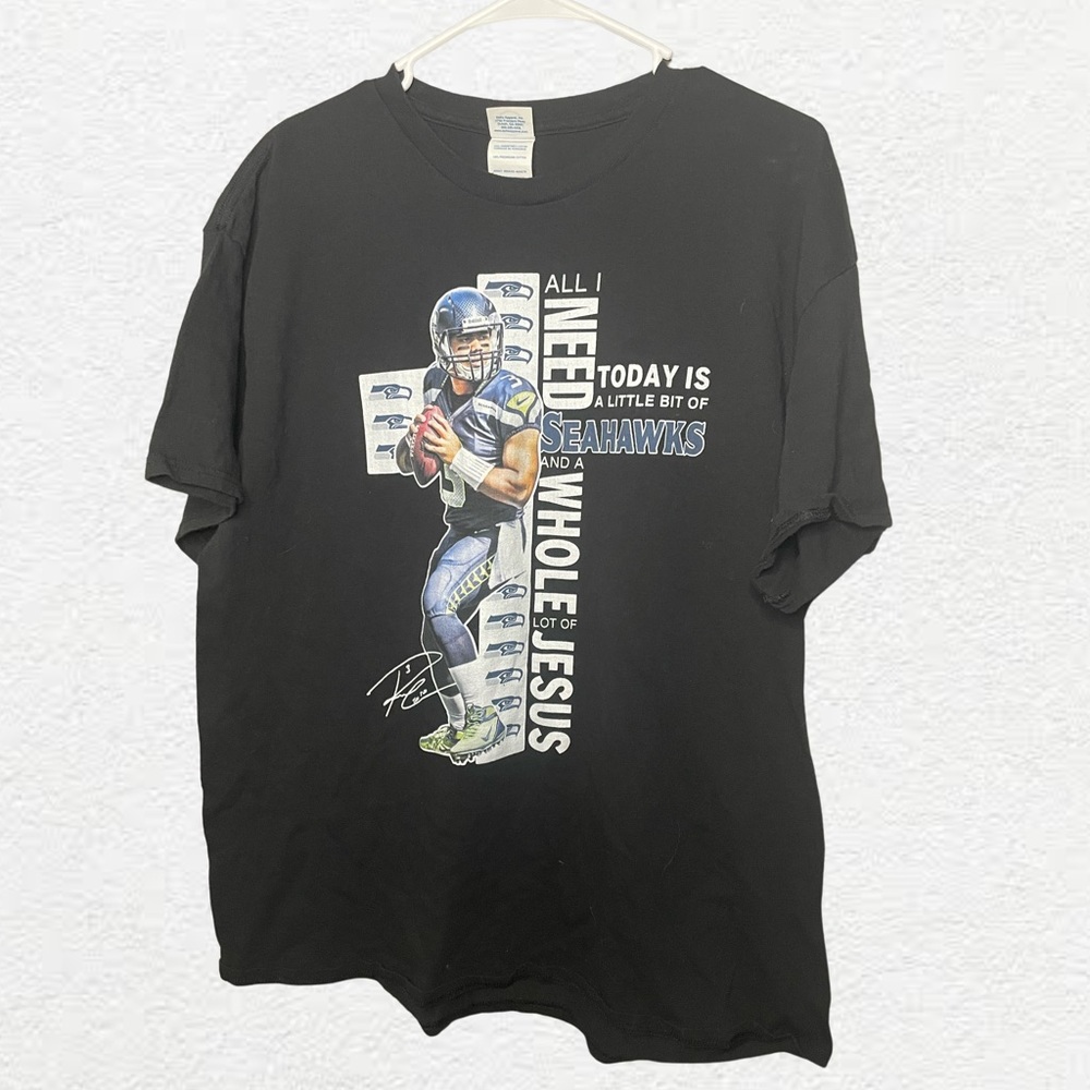 🆕 Russell Wilson “All I Need Today Is A Little Bit” Seattle Seahawks Shirt